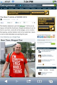 storify SXSW t-shirts