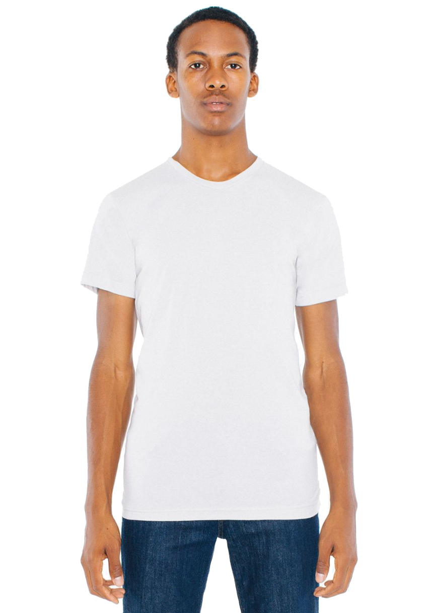 Size Chart for American Apparel BB401 Unisex 50/50 Short Sleeve Tee 