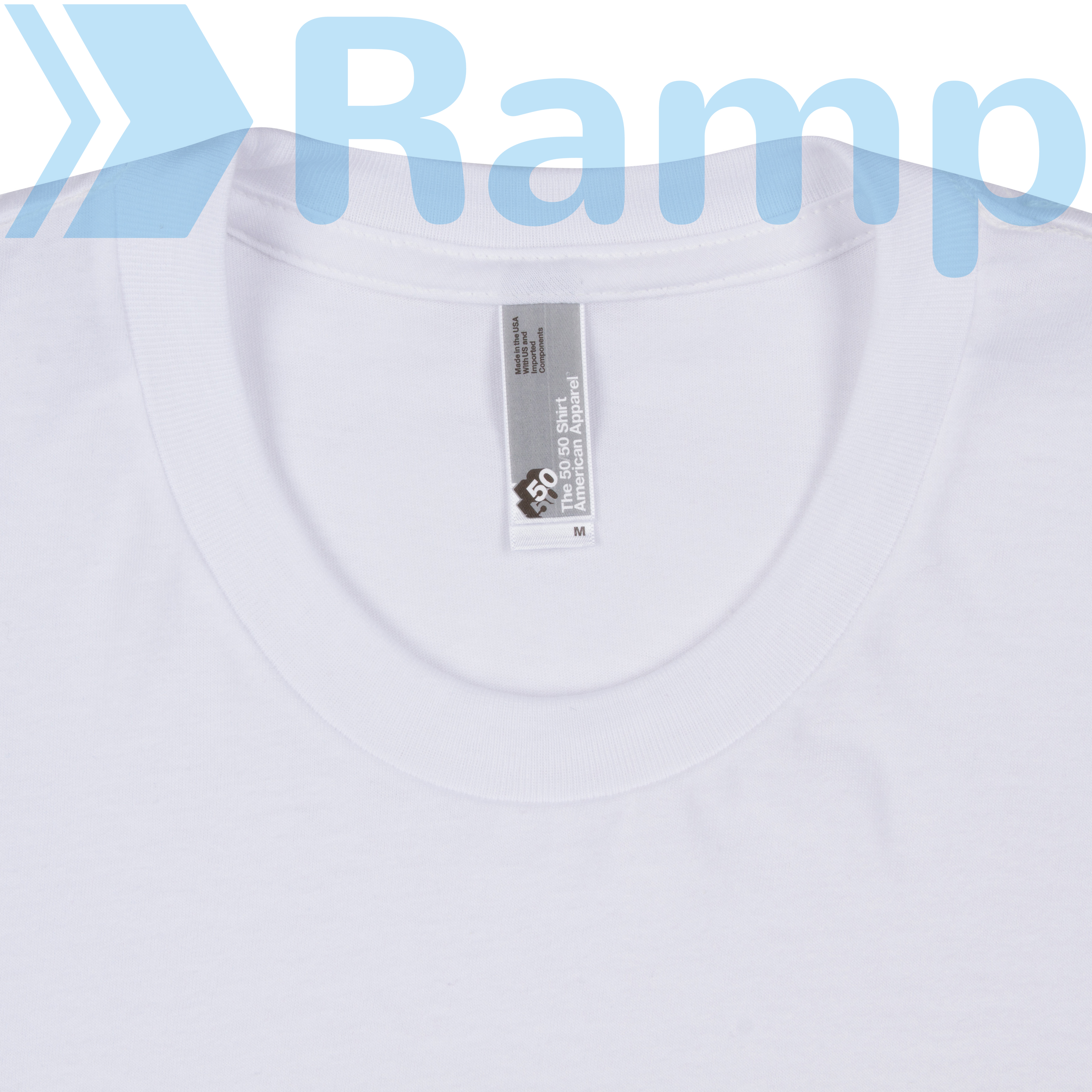 American Apparel 50/50 premium t-shirt neckline