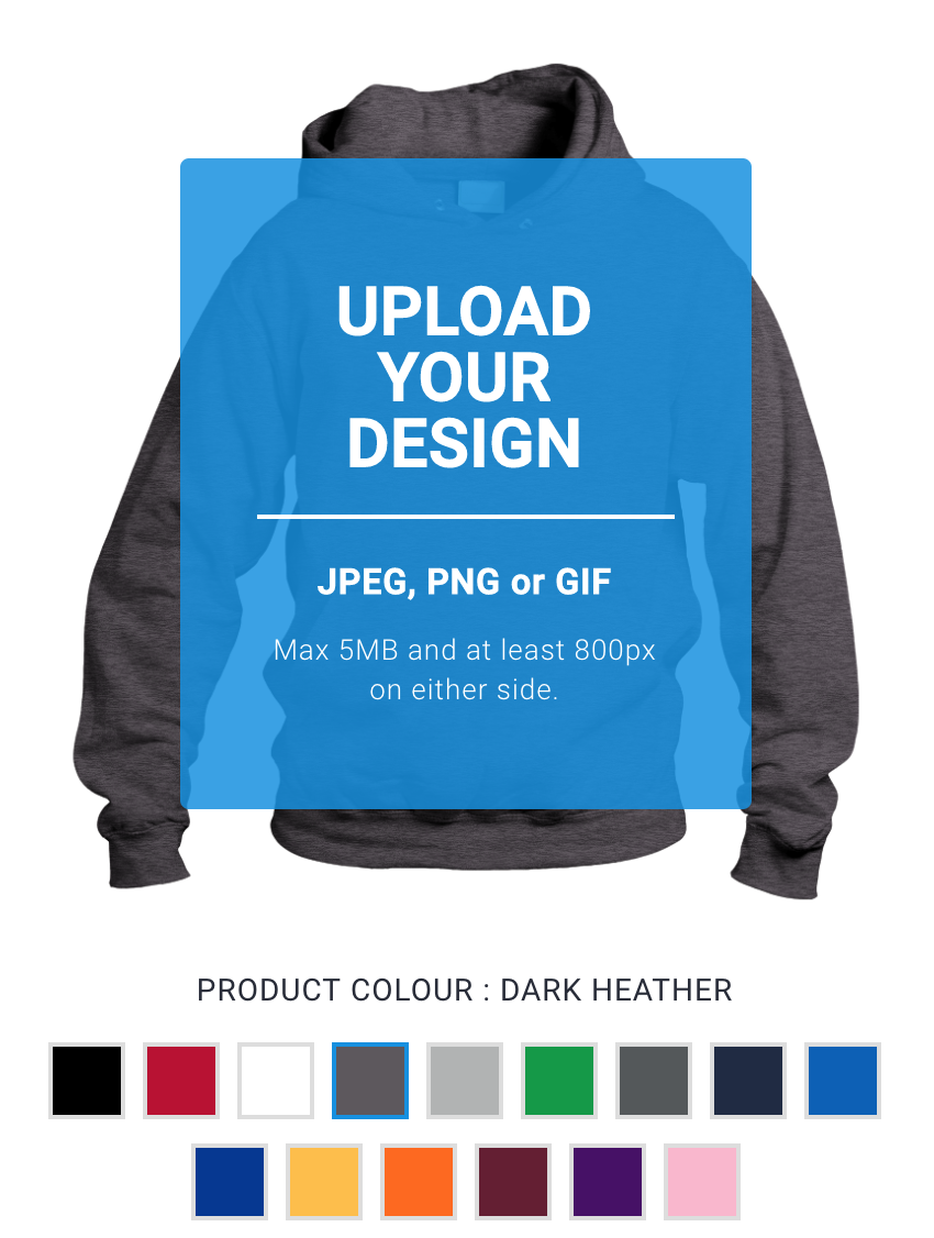 Hoodie order button