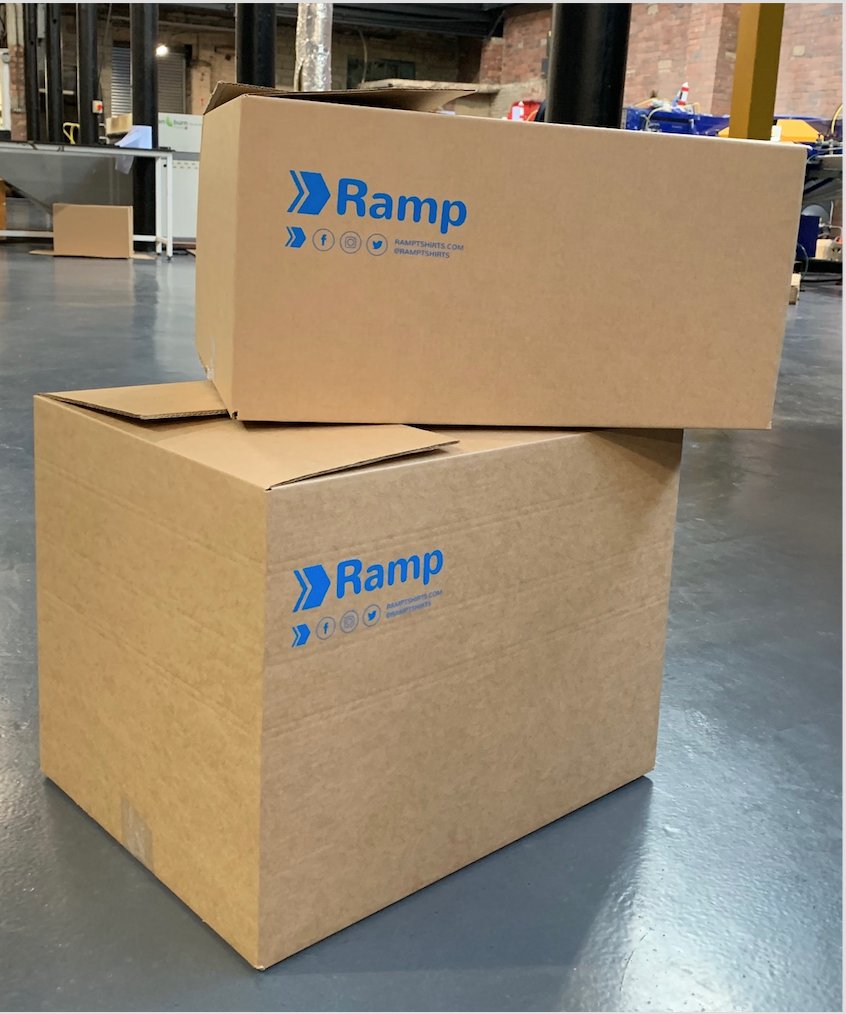 Ramp T-shirts in a box, ready for delivery!